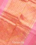 Baby Pink Pure Kora Silk Handloom Saree