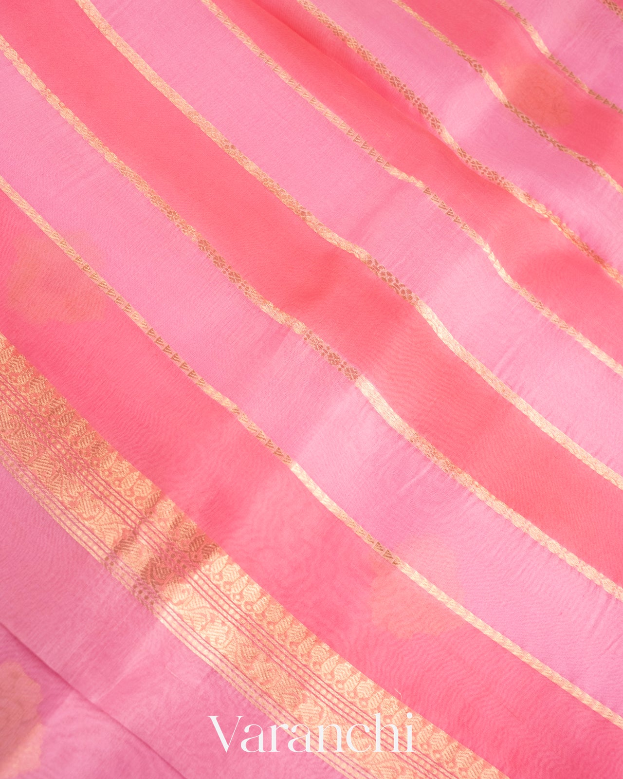 Baby Pink Pure Kora Silk Handloom Saree