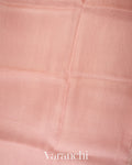 Soft Baby Pink Striped Pure Kora Silk Saree