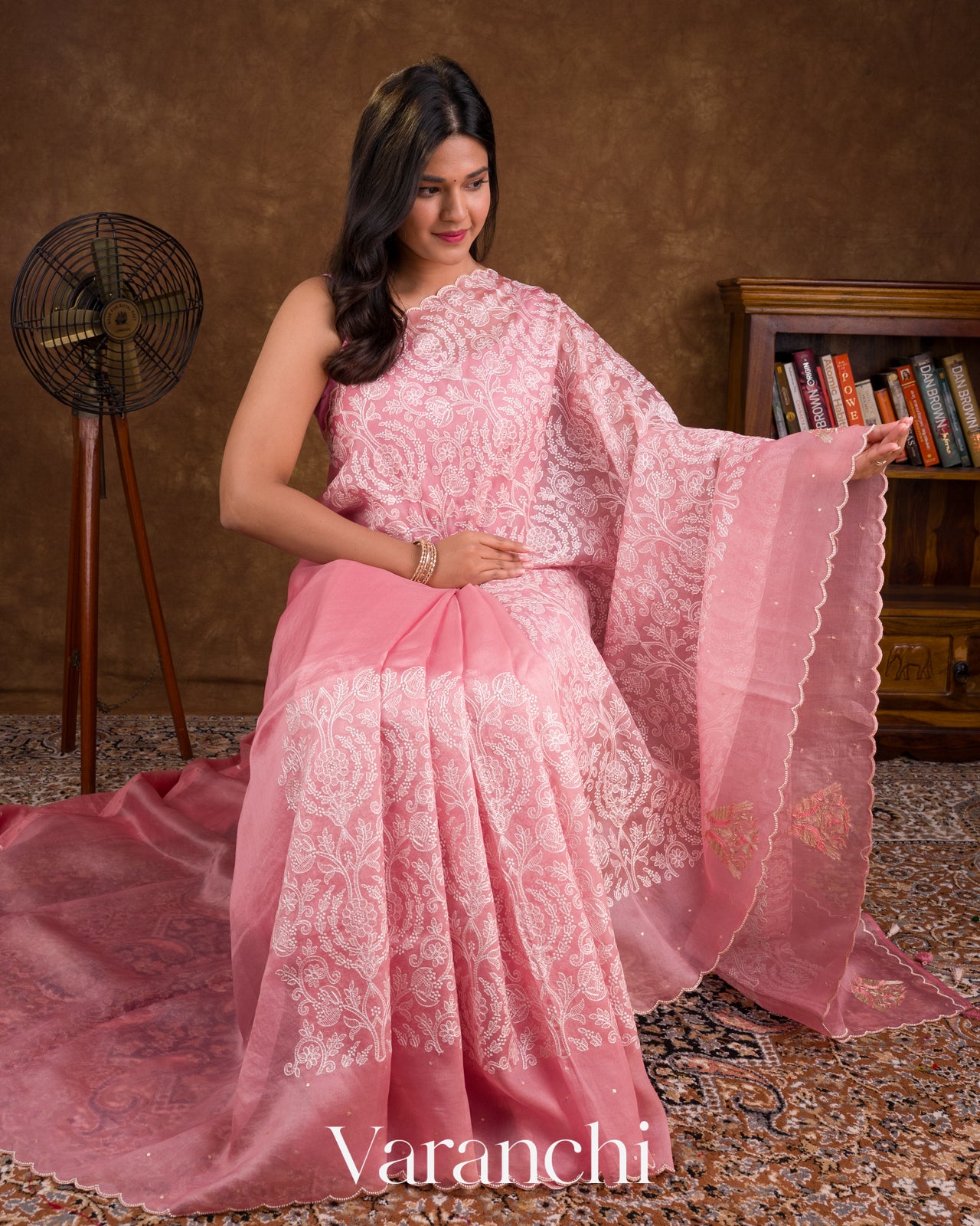 Rose Pink Pure Kora Silk Handloom Saree