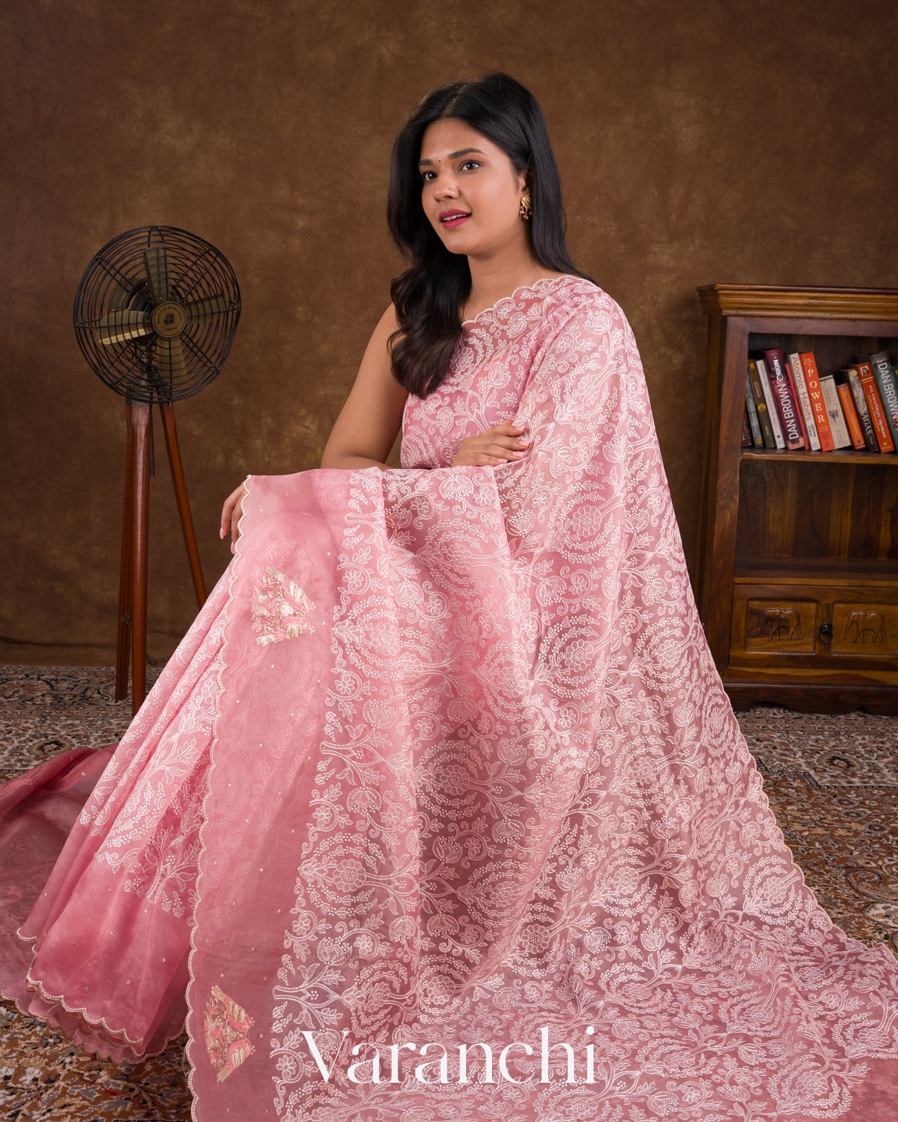 Rose Pink Pure Kora Silk Handloom Saree