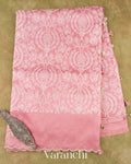 Rose Pink Pure Kora Silk Handloom Saree