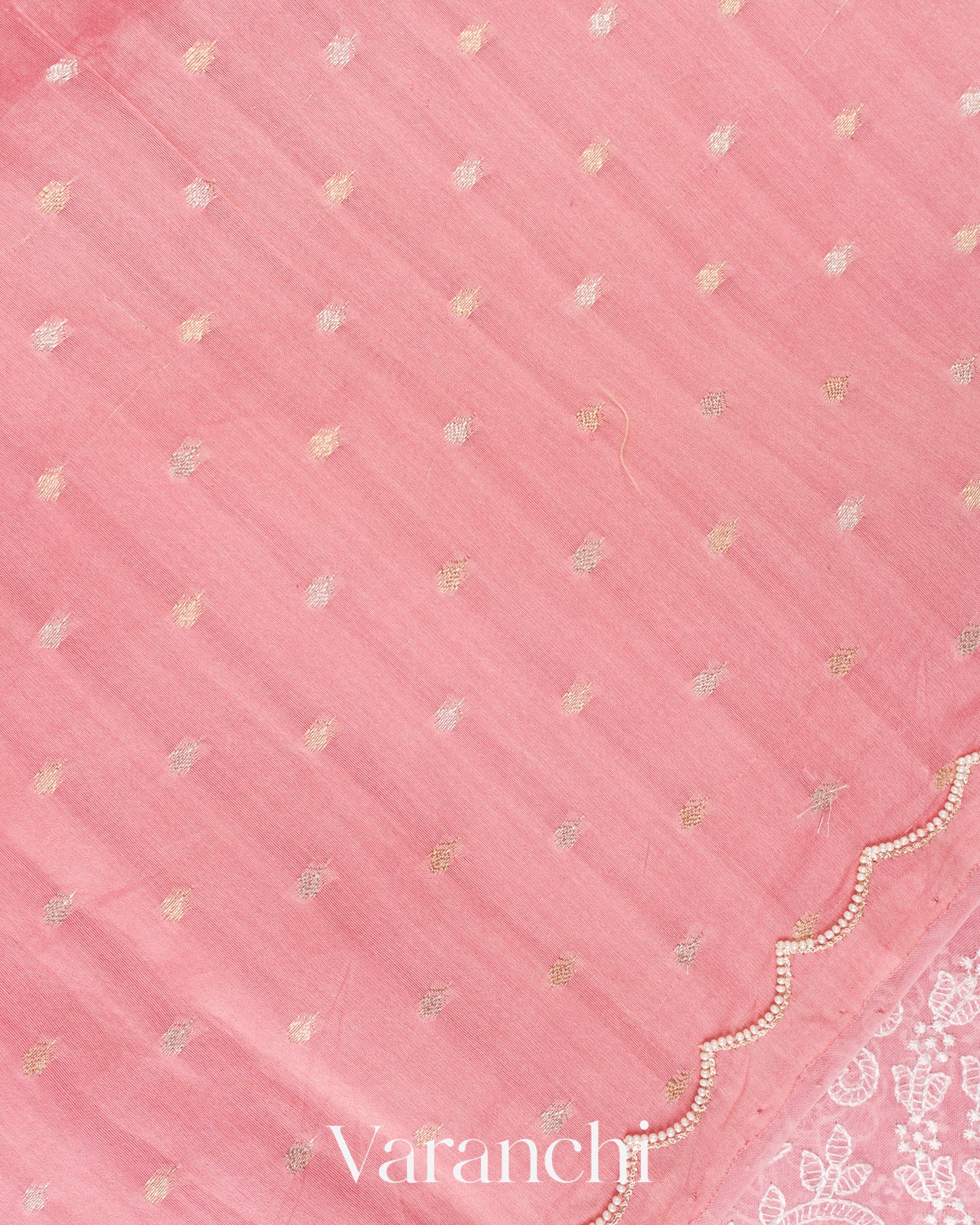 Rose Pink Pure Kora Silk Handloom Saree