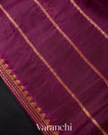 Black Pure Kora Silk Handloom Saree