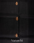 Black Pure Kora Silk Handloom Saree