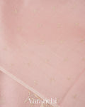 Blush Pink Embroidered Pure Kora Silk Saree