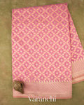 Baby Pink Jamdani Pure Kora Silk Cotton Saree