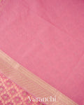 Baby Pink Jamdani Pure Kora Silk Cotton Saree