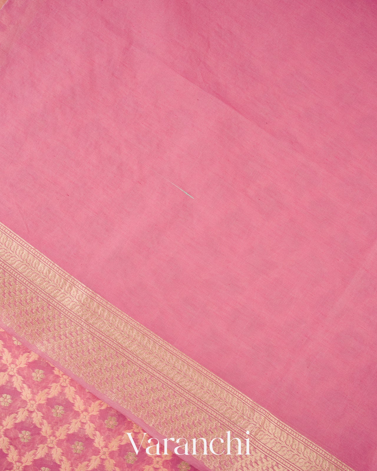 Baby Pink Jamdani Pure Kora Silk Cotton Saree