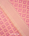 Baby Pink Jamdani Pure Kora Silk Cotton Saree