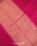 Maharani Pink Pure Crush Kora Silk Saree