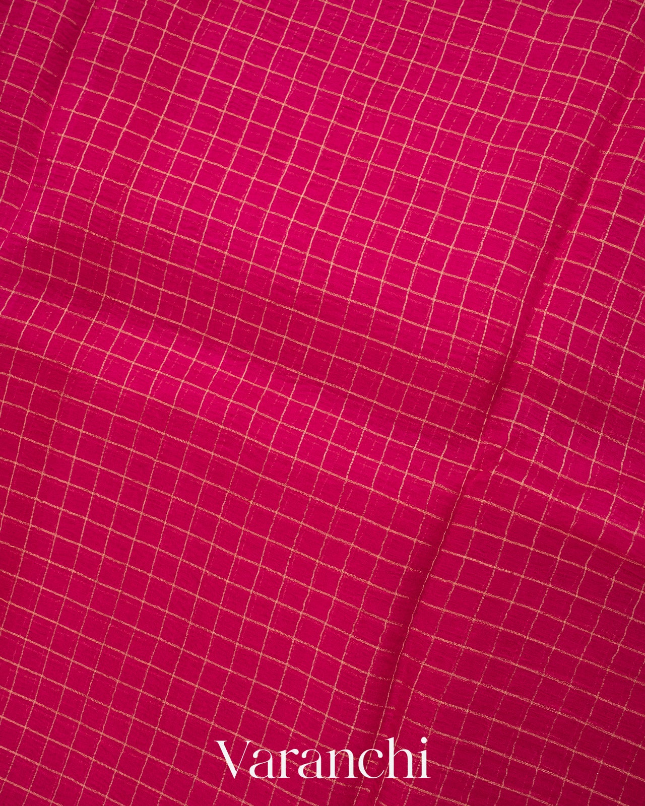 Maharani Pink Pure Crush Kora Silk Saree