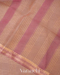 Dusty Rose Pink Pure Kora Silk Handloom Saree 