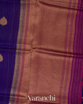Royal Blue Pure Kora Silk Handloom Saree