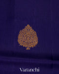 Royal Blue Pure Kora Silk Handloom Saree