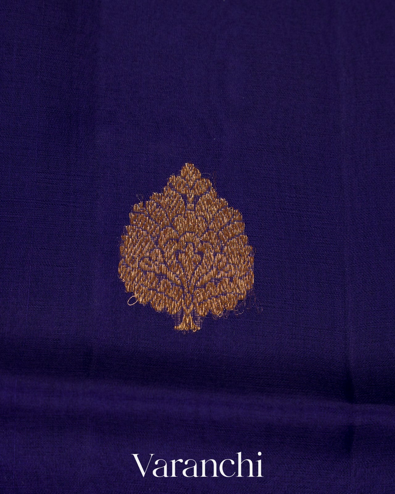 Royal Blue Pure Kora Silk Handloom Saree