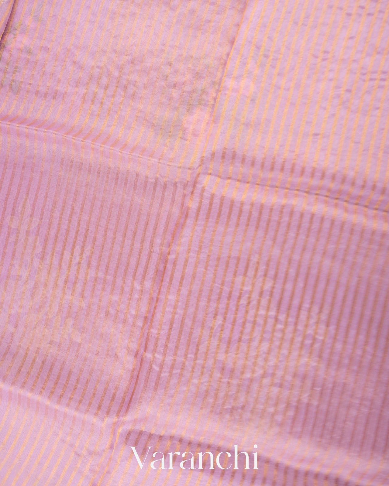 Lilac Floral Applique and Embroidered Pure Kora Silk Saree