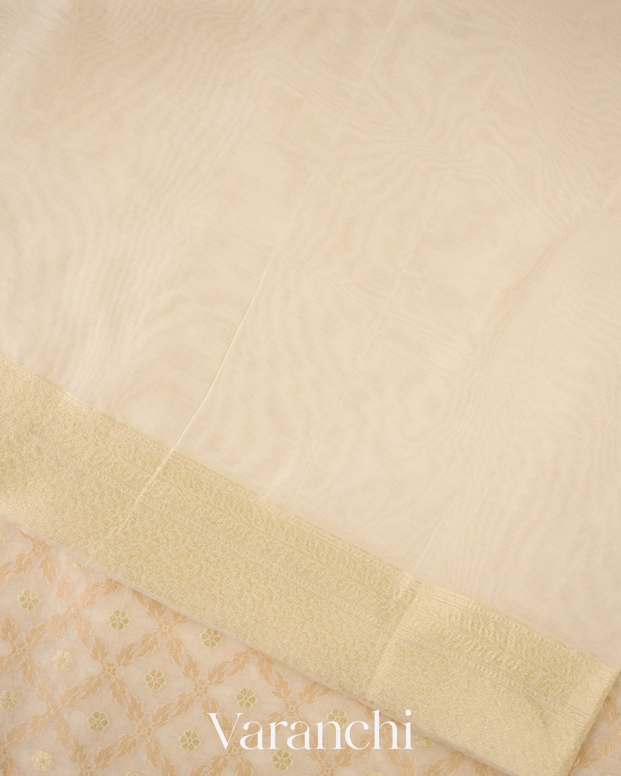 Off White Jamdani Pure Kora Silk Cotton Saree