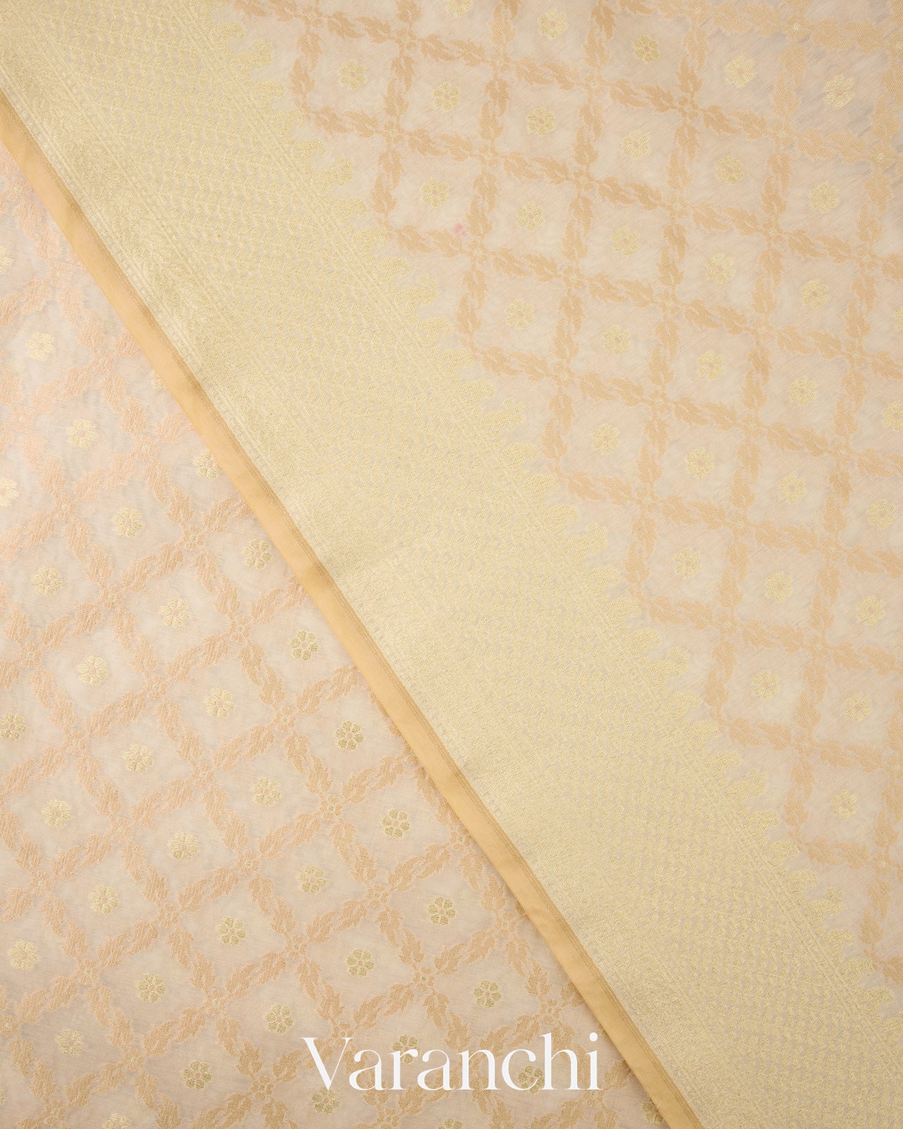 Off White Jamdani Pure Kora Silk Cotton Saree