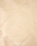 Warm Ivory Borderless Pure Kora Silk Handloom Saree