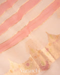 Off-white Pure Kora Silk Handloom Saree