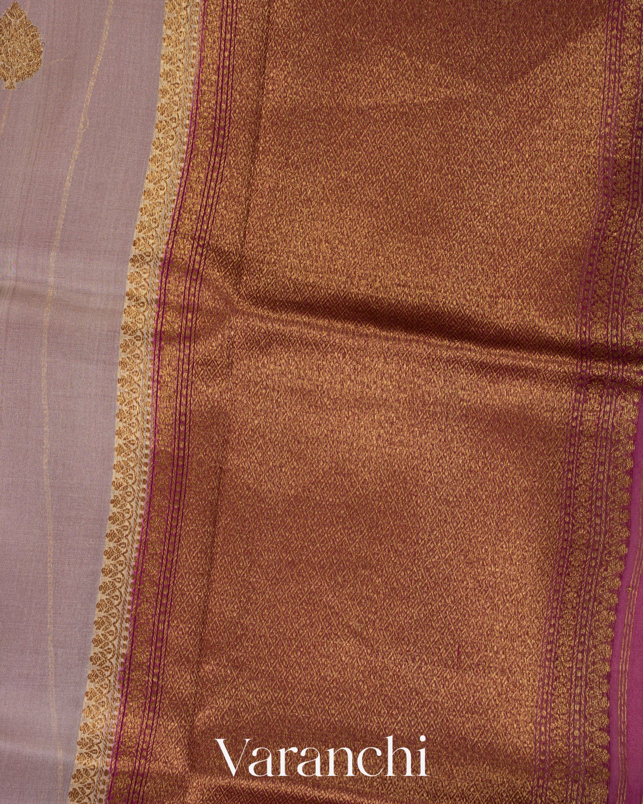 Off White Pure Kora Silk Handloom Saree 