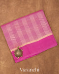 Light Pink Pure Kora Silk Handloom Saree