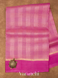 Light Pink Pure Kora Silk Handloom Saree