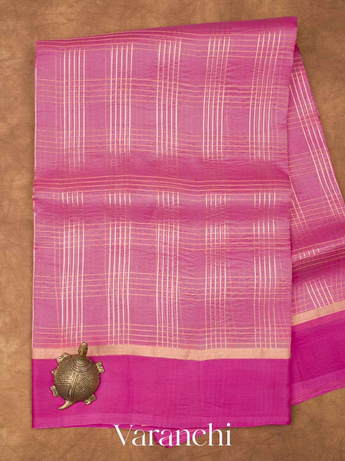 Light Pink Pure Kora Silk Handloom Saree