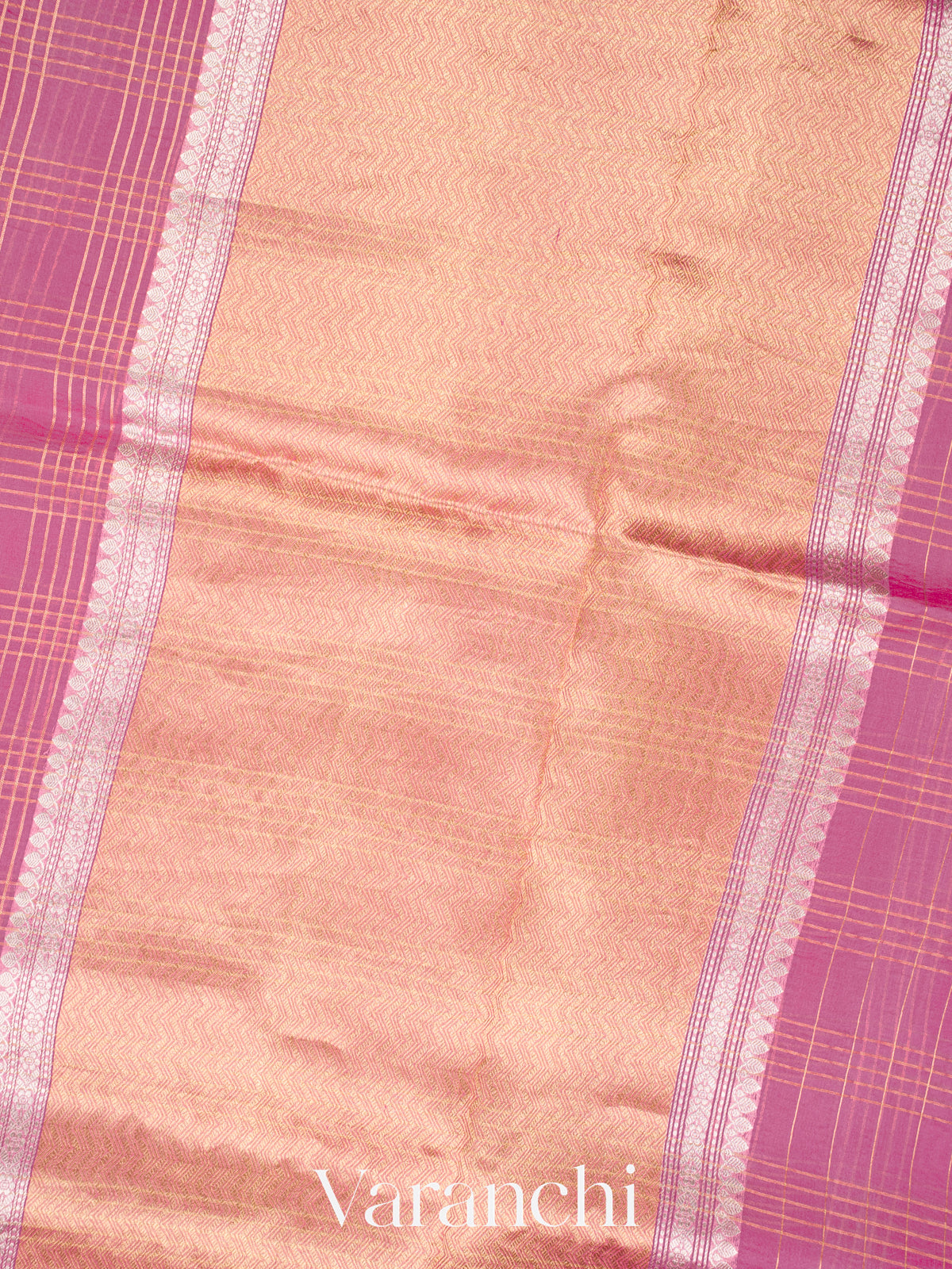 Light Pink Pure Kora Silk Handloom Saree