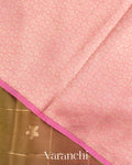 Pink Floral Embroidered Ombre-Dyed Pure Tissue Kora Silk Saree 