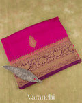 Maharani Pink Pure Kora Silk Handloom Saree