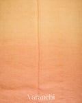 Soft Yellow–Peach Ombre-Dyed Pure Crush Tissue Kora Silk Saree