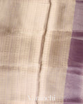 Purple Brocade Pure Tissue Kora Silk Saree