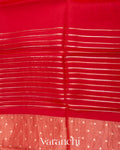 Rich Red Tissue Pure Kora Silk Saree
