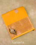Turmeric Yellow Pure Kora Silk Handloom Saree