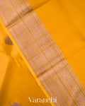 Turmeric Yellow Pure Kora Silk Handloom Saree