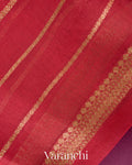 Wine Pure Kora Silk Handloom Saree