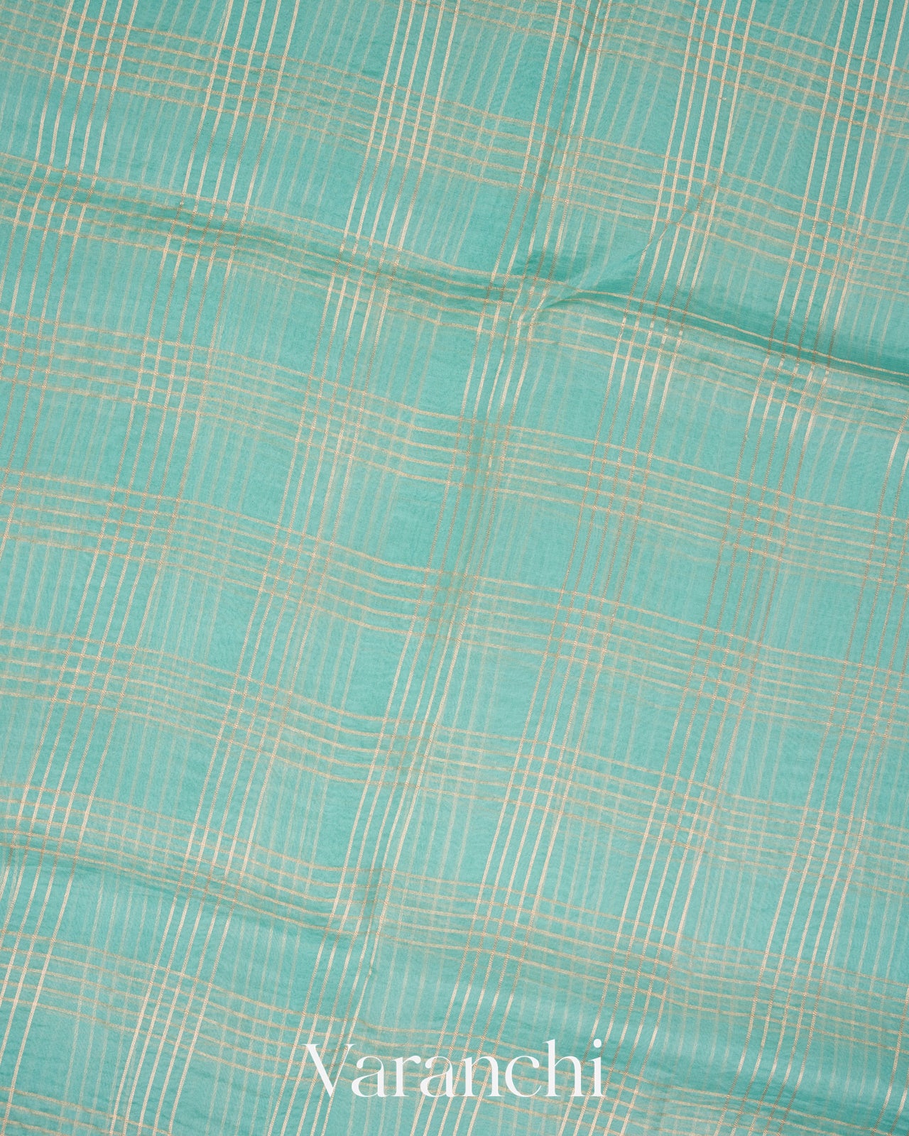 Sky Blue Pure Kora Silk Handloom Saree