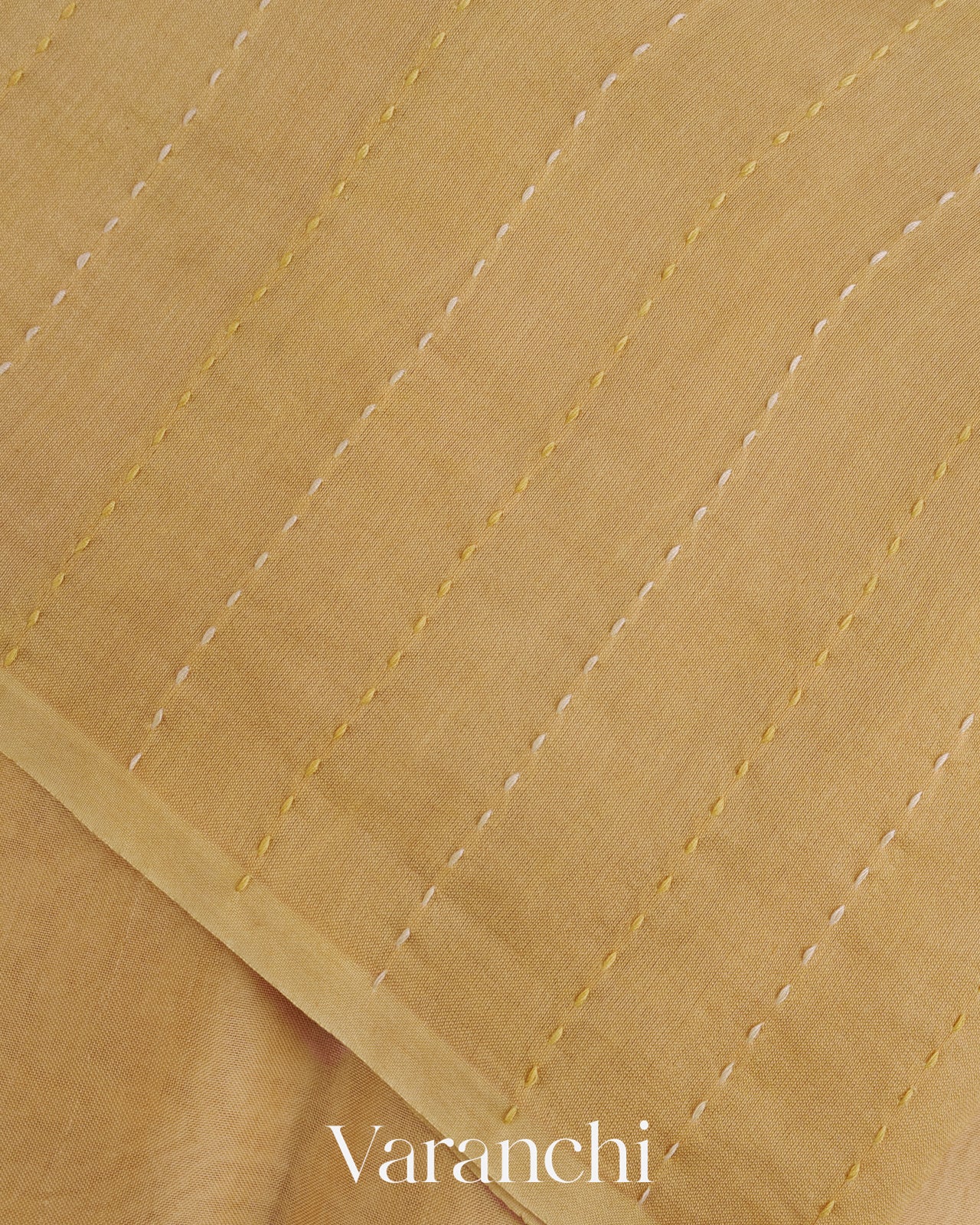 Biscuit Beige with Embroidered Border Pure Kora Silk Saree