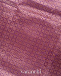 Deep Violet Heavy Brocade Pure Kora Silk Handloom Saree