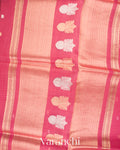 Light Pink Pure Kora Silk Handloom Saree