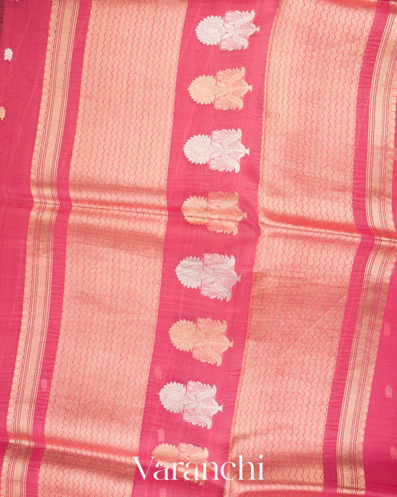 Light Pink Pure Kora Silk Handloom Saree