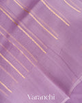 Pastel Lilac Borderless Pure Kora Silk Handloom Saree 