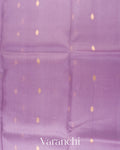 Pastel Lilac Borderless Pure Kora Silk Handloom Saree 