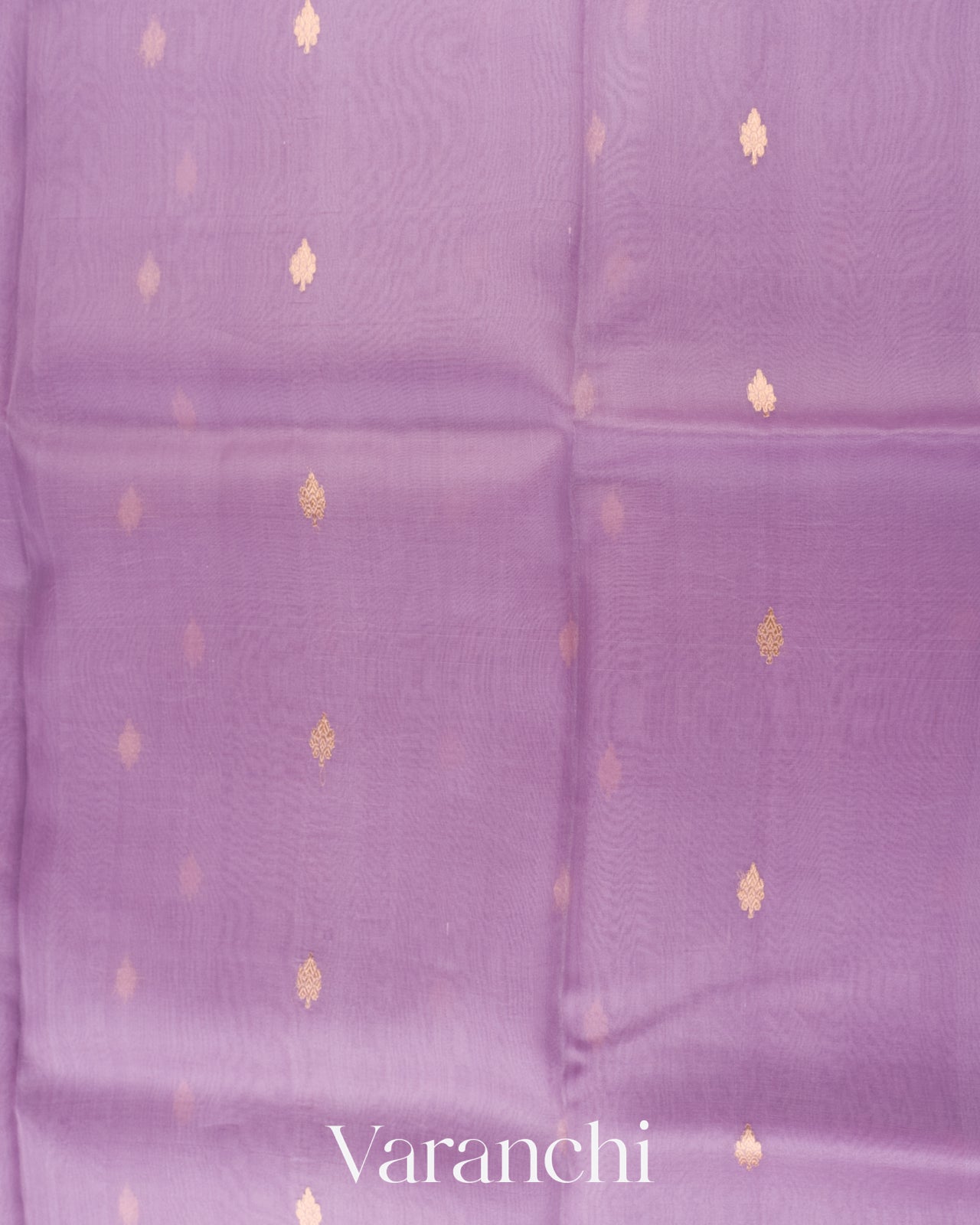Pastel Lilac Borderless Pure Kora Silk Handloom Saree 