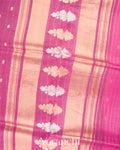 Lotus Pink Pure Kora Silk Handloom Saree