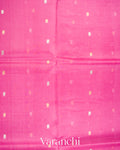 Lotus Pink Pure Kora Silk Handloom Saree