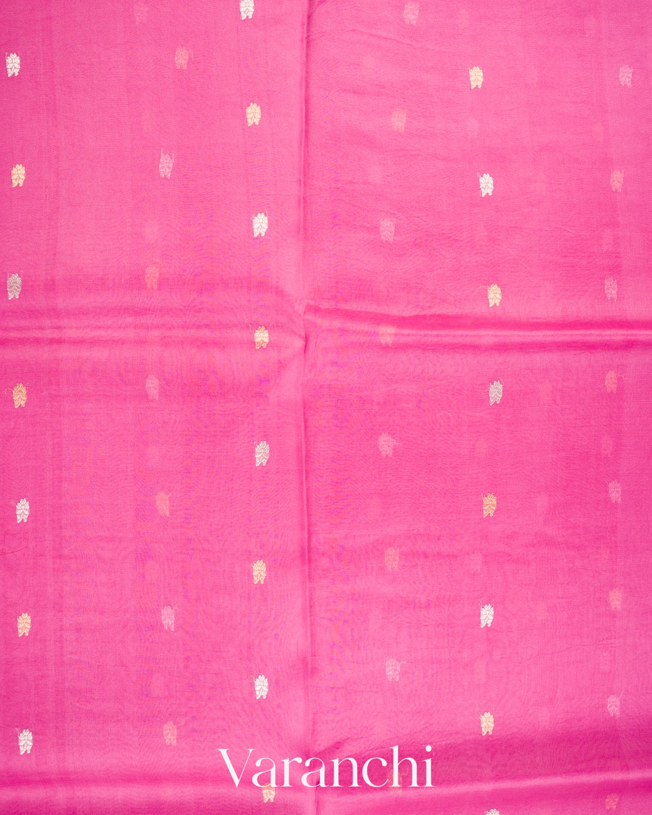 Lotus Pink Pure Kora Silk Handloom Saree