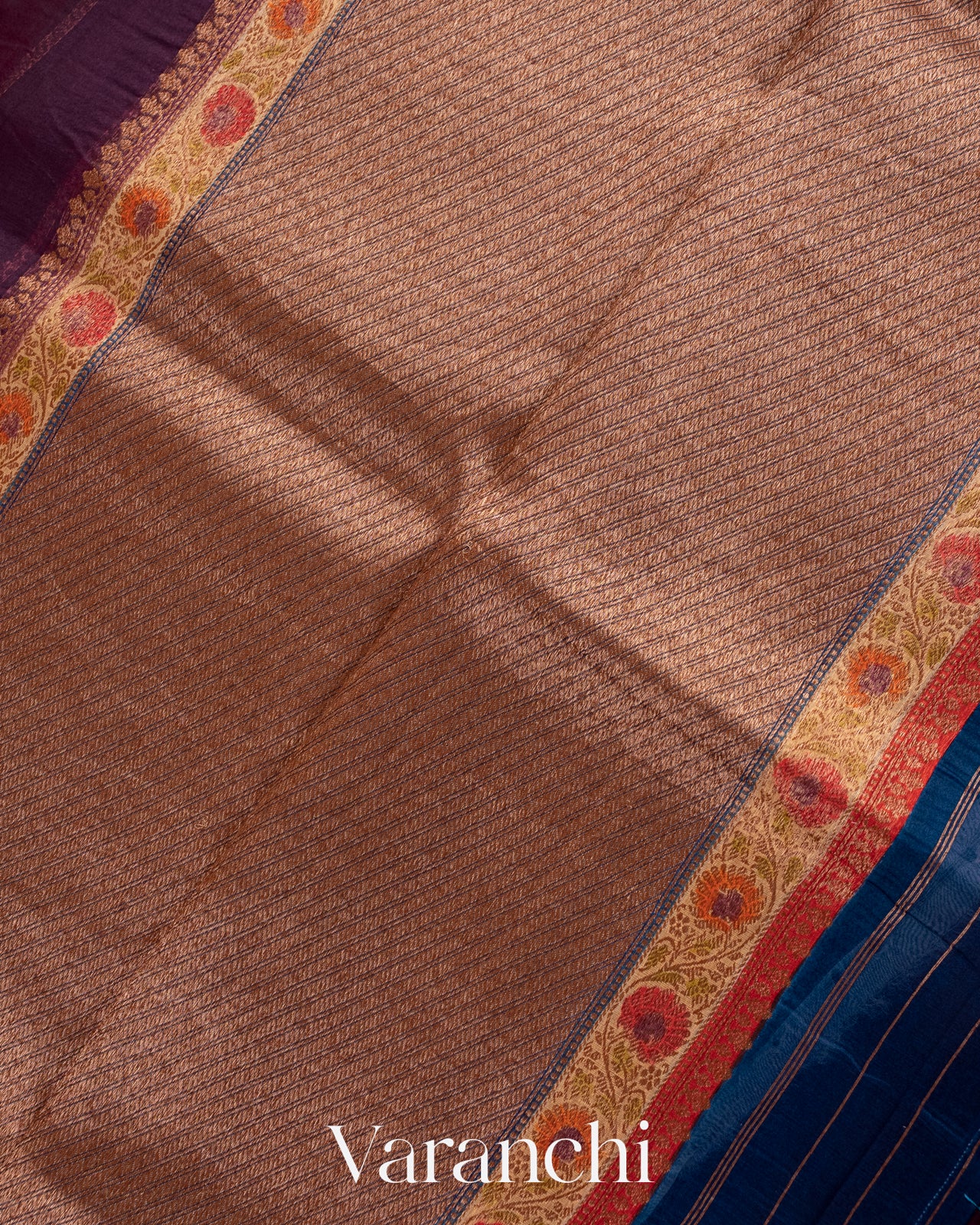 Deep Purple Pure Kora Silk Handloom Saree
